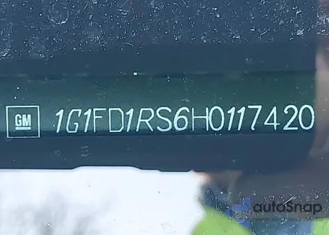 2017 Chevrolet Camaro 2Lt из США, поврежденный, VIN 1G1FD1RS6H0117420